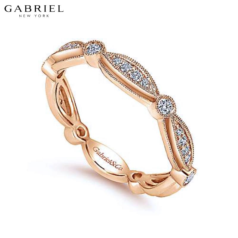 14KR 0.25ctw Natural Diamond Ring 3.5mm