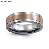 Rose Gold & Tungsten Carbide Ring 7mm