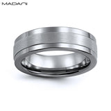 White Gold & Tungsten Carbide Ring 7mm