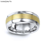 Yellow Gold & Tungsten Carbide Ring 9mm