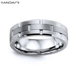 White Gold & Tungsten Carbide Ring 7mm