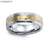 Yellow Gold & Tungsten Carbide Ring 7mm