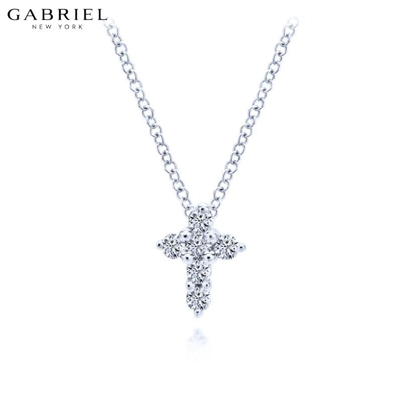 14KW 0.10ctw Natural Diamond Necklace