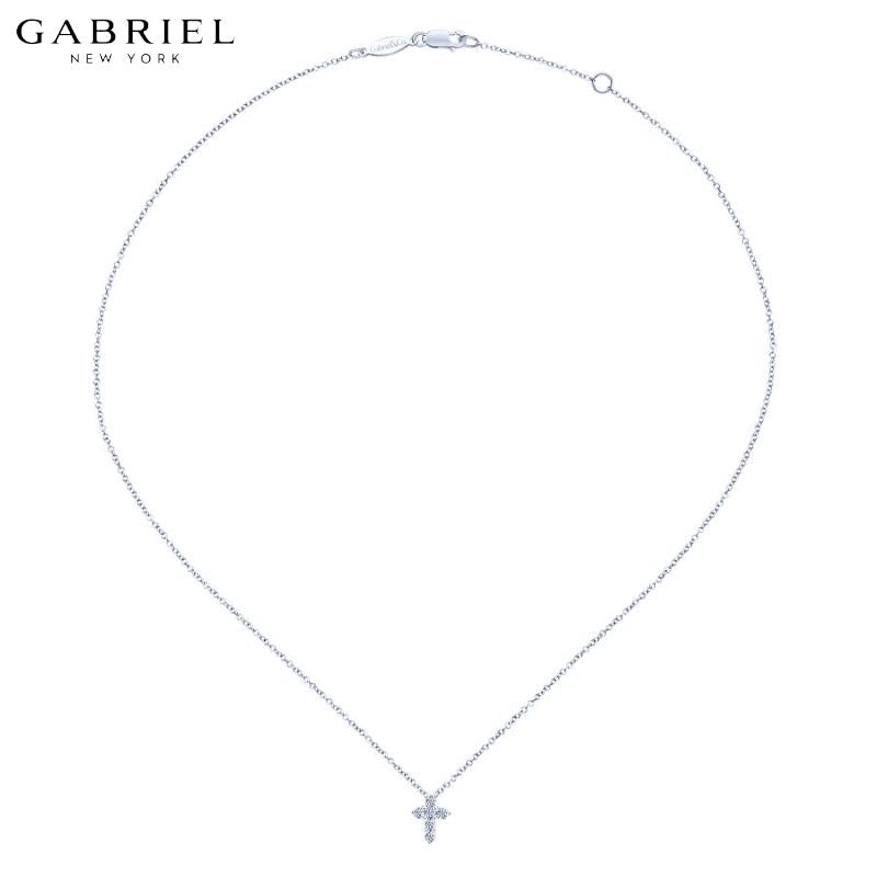 14KW 0.10ctw Natural Diamond Necklace