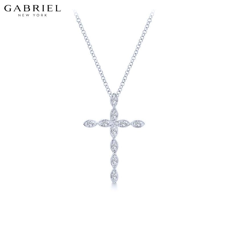 14KW 0.15ctw Natural Diamond Necklace