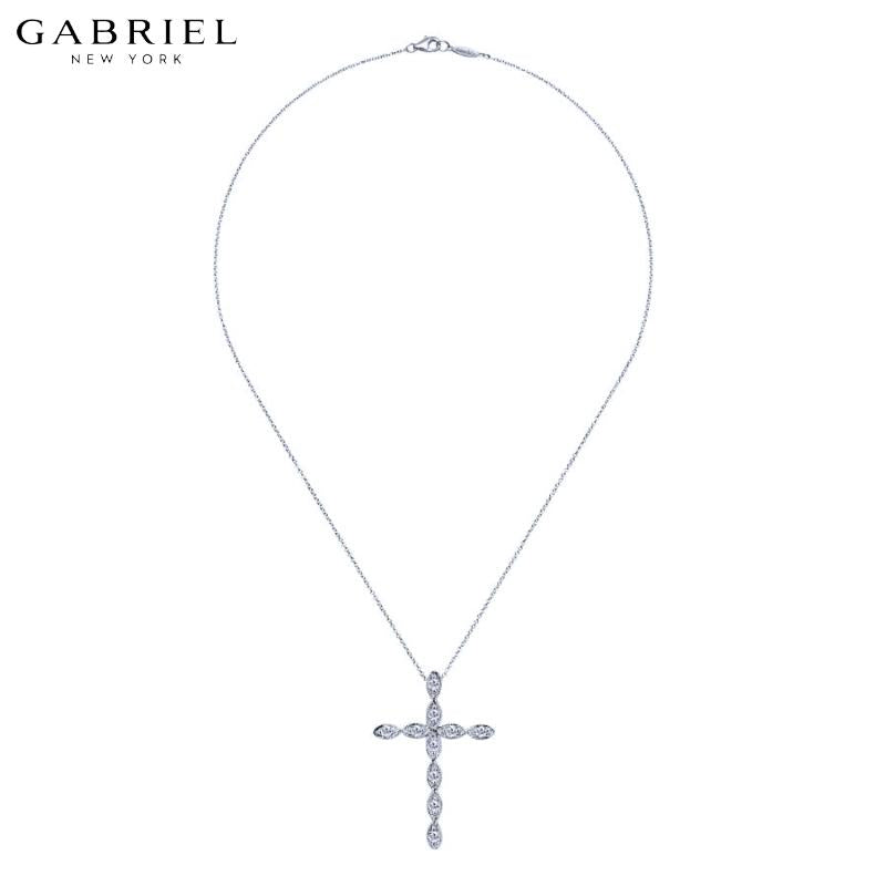 14KW 0.15ctw Natural Diamond Necklace