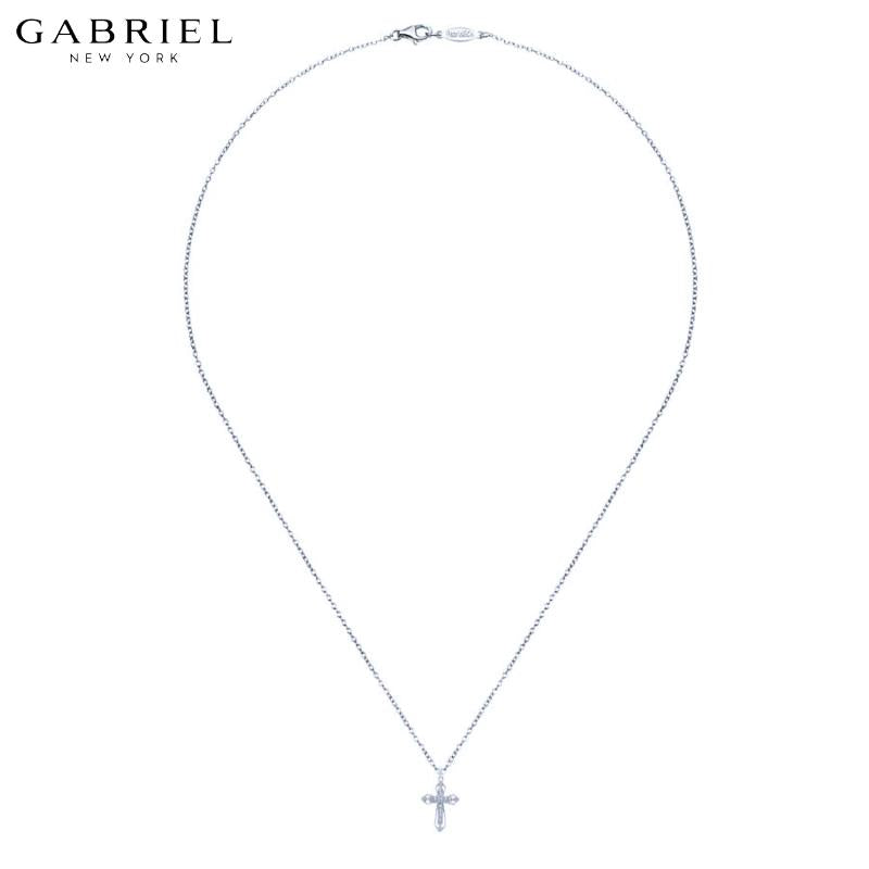 14KW 0.09ctw Natural Diamond Necklace