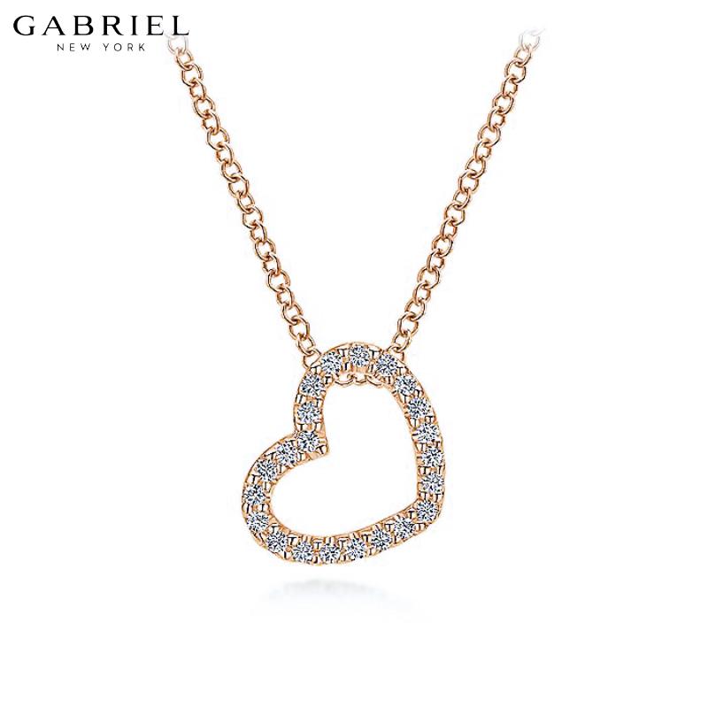 14KR 0.10ctw Natural Diamond Necklace