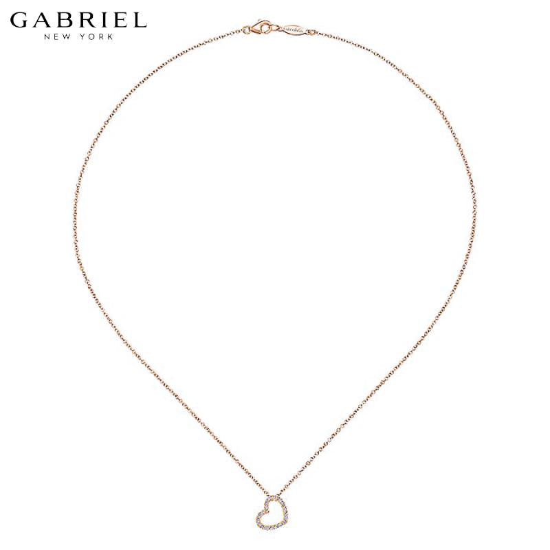 14KR 0.10ctw Natural Diamond Necklace