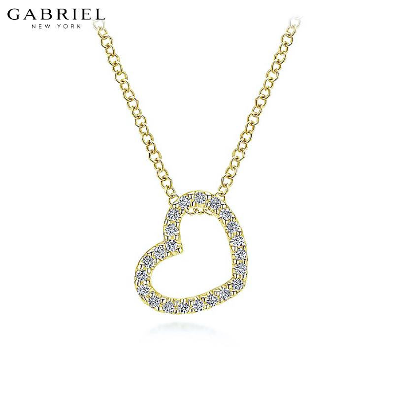 14KY 0.10ctw Natural Diamond Necklace