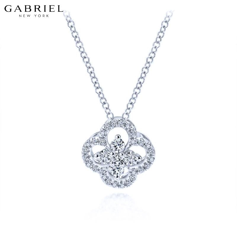 14KW 0.26ctw Natural Diamond Necklace