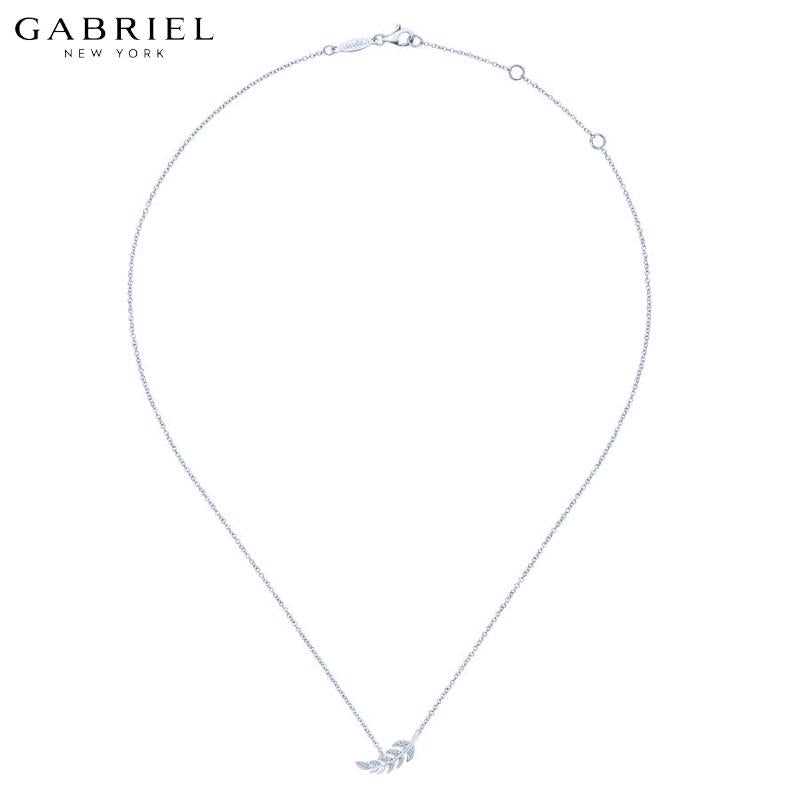 14KW 0.05ctw Natural Diamond Necklace
