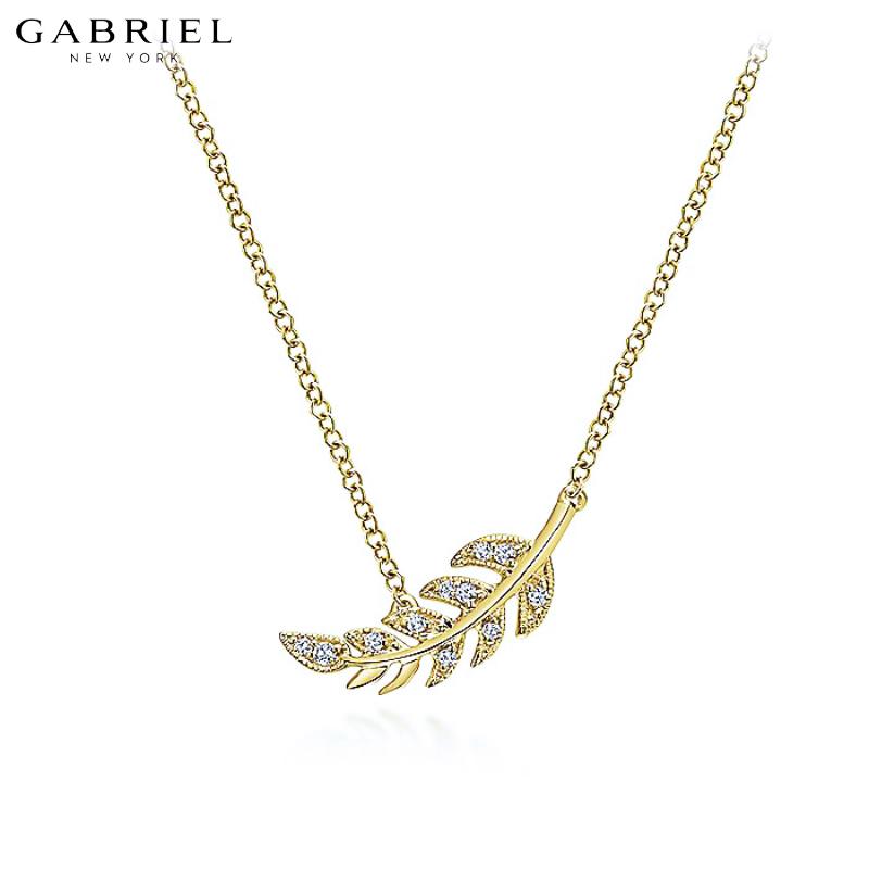 14KY 0.05ctw Natural Diamond Necklace