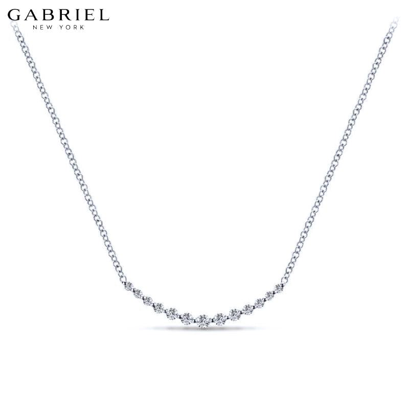 14KW 0.25ctw Natural Diamond Necklace