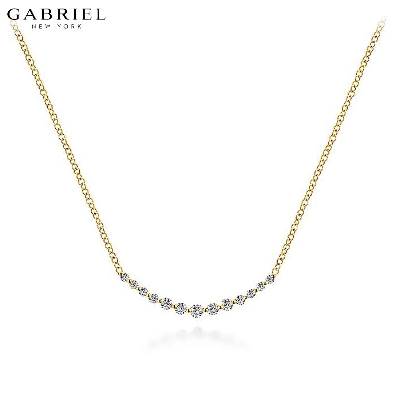 14KY 0.25ctw Natural Diamond Necklace