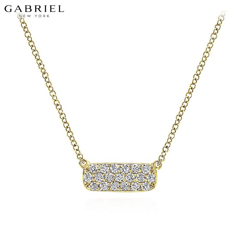 14KY 0.18ctw Natural Diamond Necklace