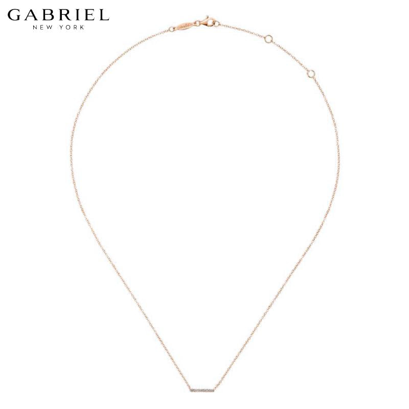 14KR 0.06ctw Natural Diamond Necklace