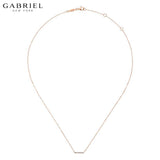 14KR 0.06ctw Natural Diamond Necklace