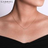 14KR 0.06ctw Natural Diamond Necklace