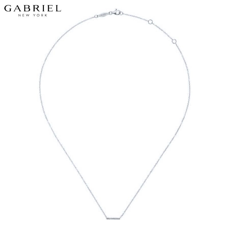 14KW 0.06ctw Natural Diamond Necklace