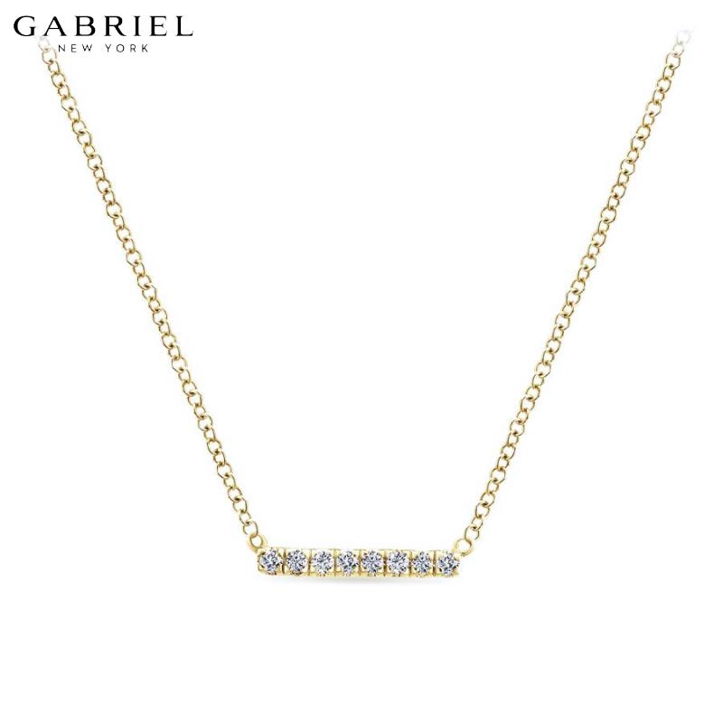 14KY 0.06ctw Natural Diamond Necklace