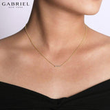 14KY 0.06ctw Natural Diamond Necklace