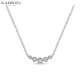 14KW 0.09ctw Natural Diamond Necklace