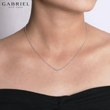 14KW 0.09ctw Natural Diamond Necklace