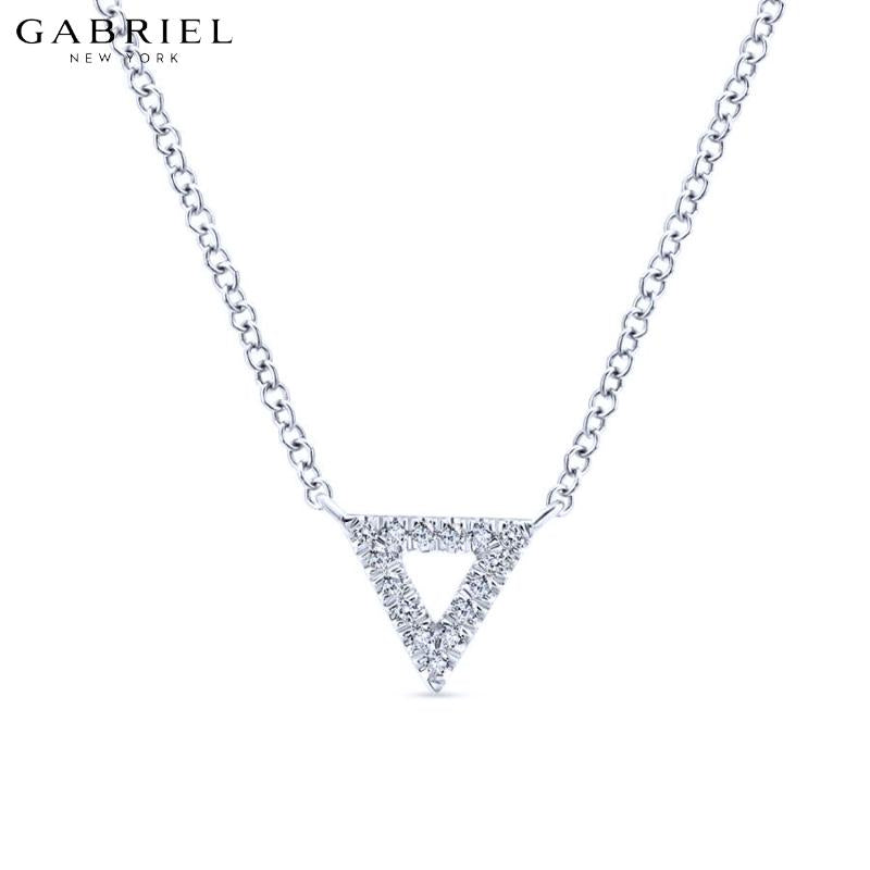 14KW 0.05ctw Natural Diamond Necklace