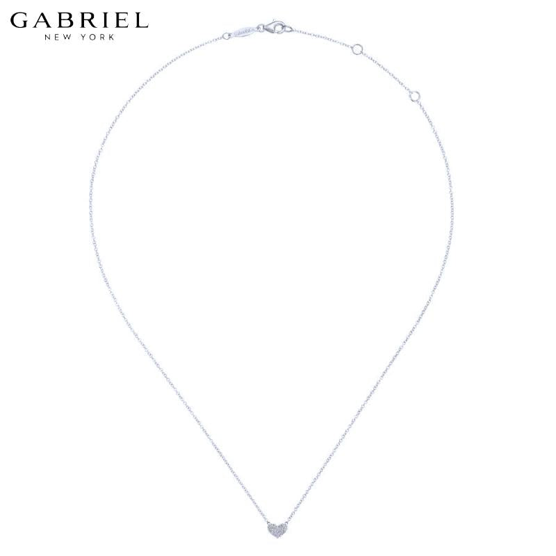 14KW 0.05ctw Natural Diamond Necklace