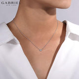 14KW 0.05ctw Natural Diamond Necklace