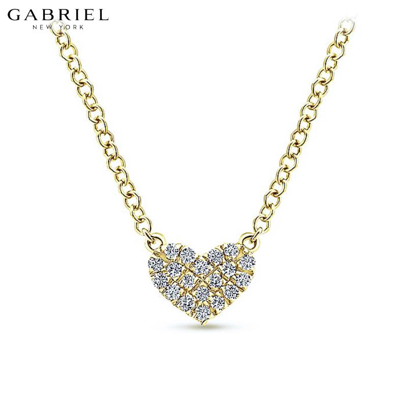 14KY 0.05ctw Natural Diamond Necklace