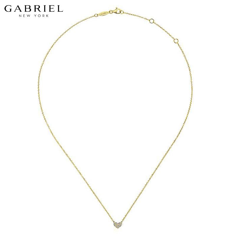 14KY 0.05ctw Natural Diamond Necklace