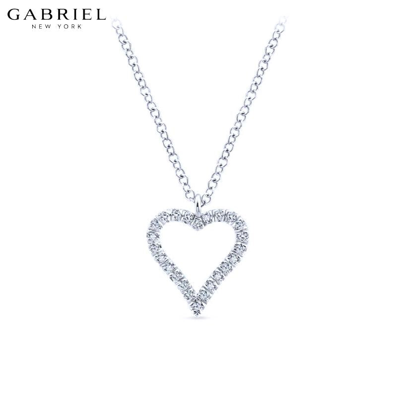 14KW 0.12ctw Natural Diamond Necklace