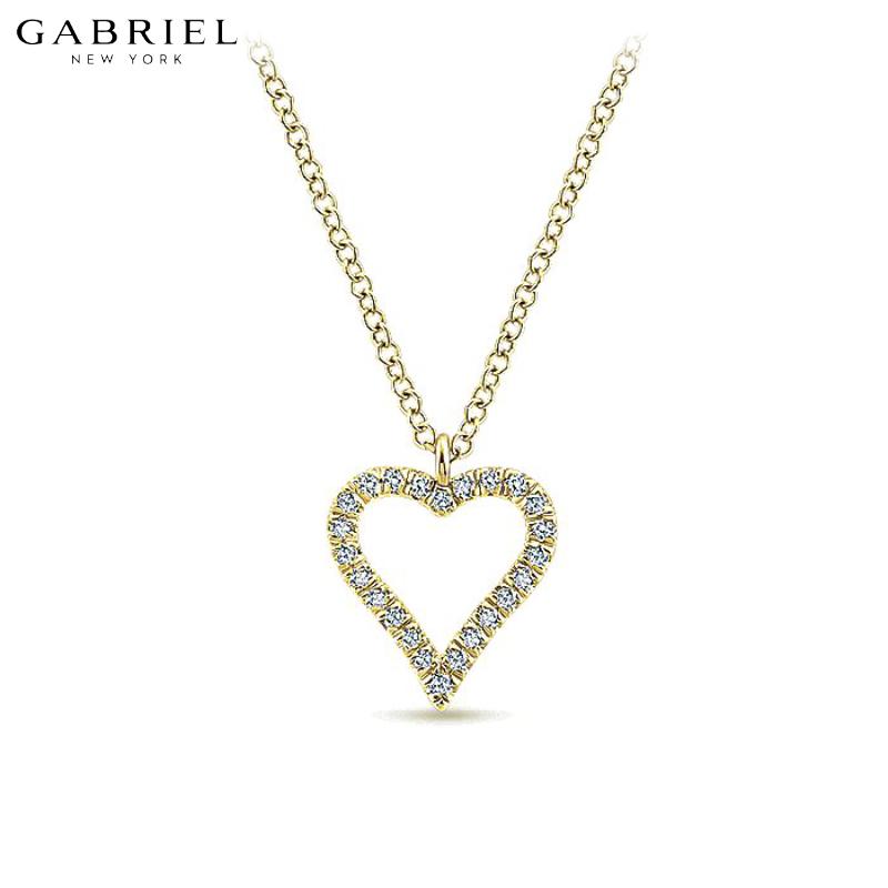14KY 0.12ctw Natural Diamond Necklace