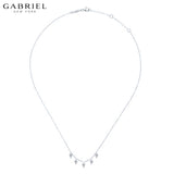 14KW 0.07ctw Natural Diamond Necklace