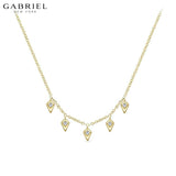 14KY 0.07ctw Natural Diamond Necklace