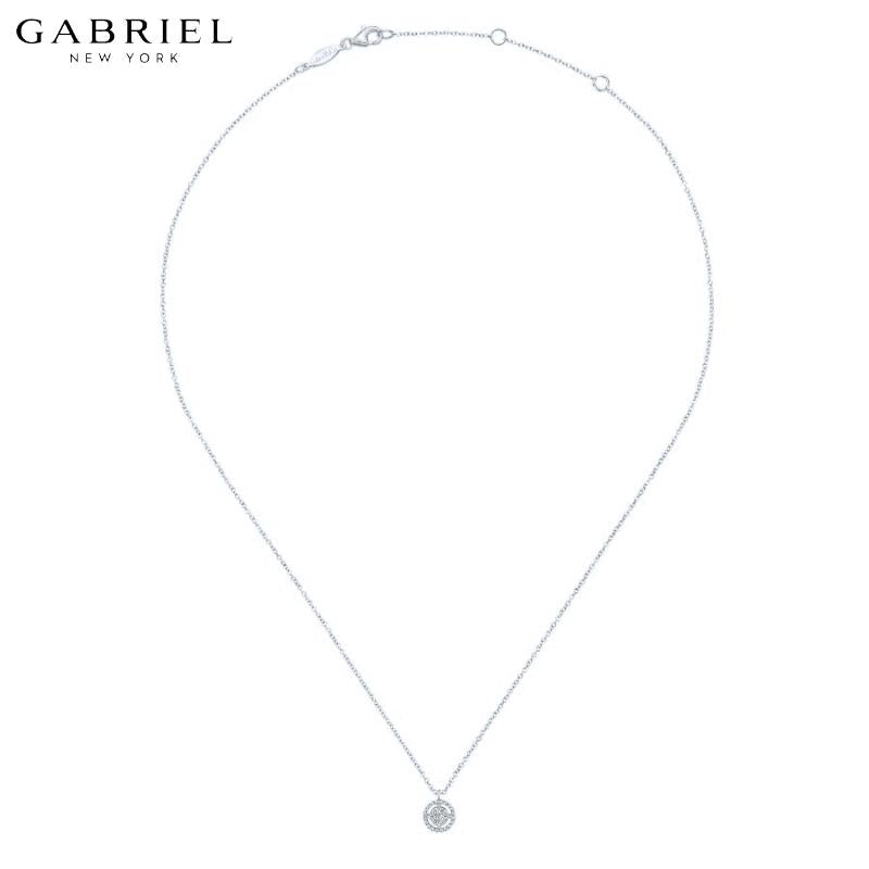 14KW 0.05ctw Natural Diamond Necklace