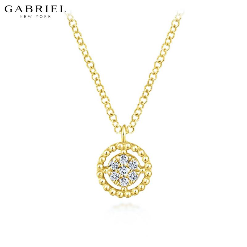 14KY 0.05ctw Natural Diamond Necklace