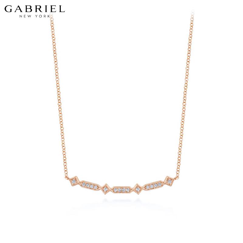 14KR 0.08ctw Natural Diamond Necklace