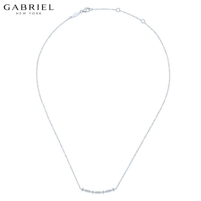 14KW 0.08ctw Natural Diamond Necklace