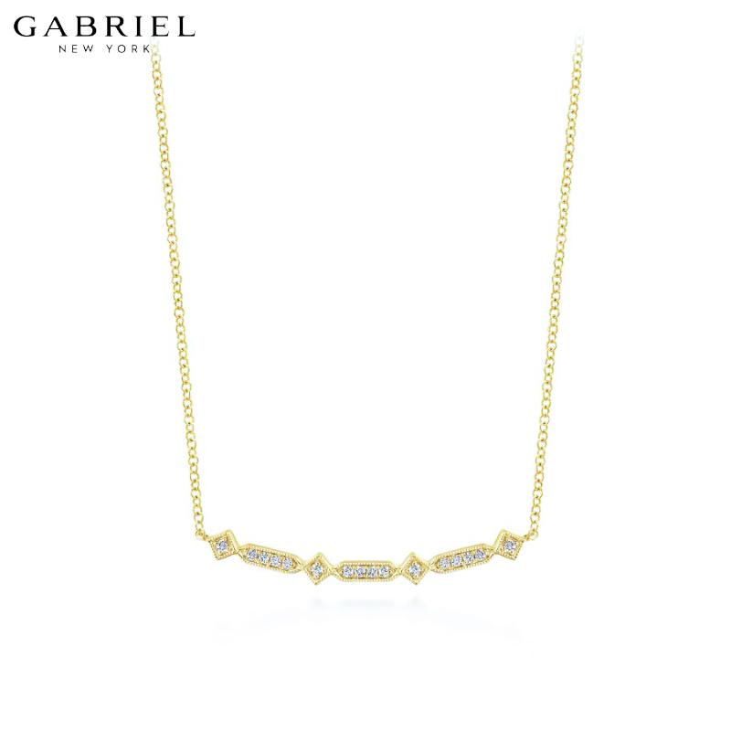 14KY 0.08ctw Natural Diamond Necklace