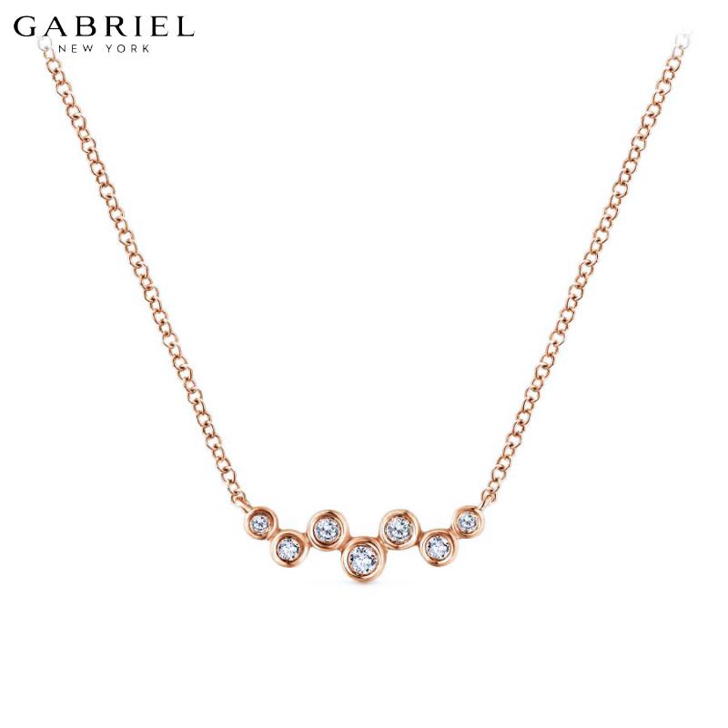 14KR 0.08ctw Natural Diamond Necklace