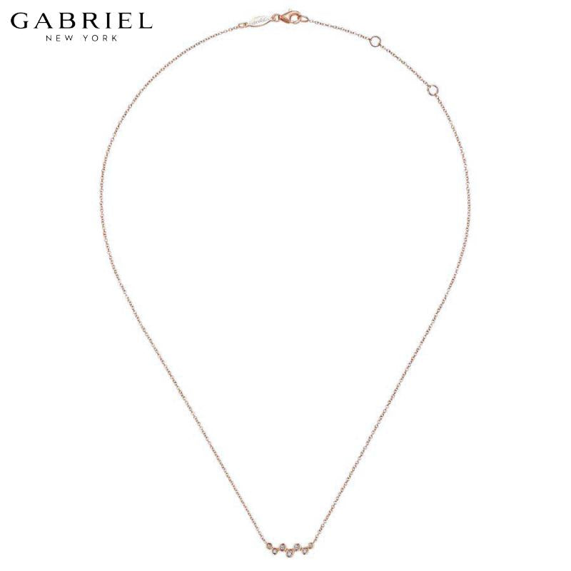 14KR 0.08ctw Natural Diamond Necklace