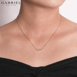 14KR 0.08ctw Natural Diamond Necklace