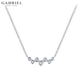 14KW 0.08ctw Natural Diamond Necklace