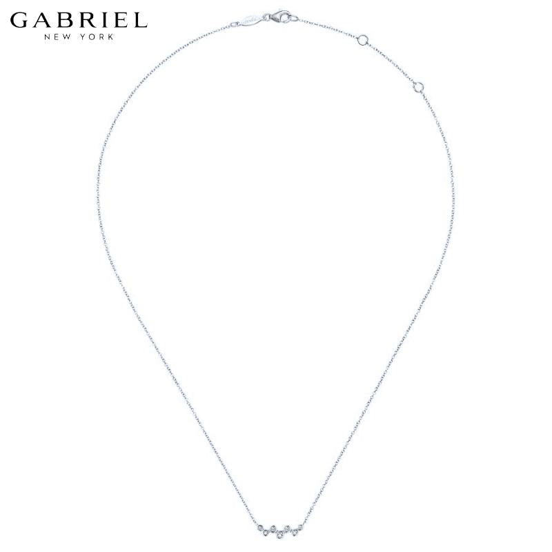 14KW 0.08ctw Natural Diamond Necklace