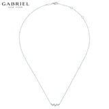 14KW 0.08ctw Natural Diamond Necklace