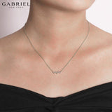 14KW 0.08ctw Natural Diamond Necklace