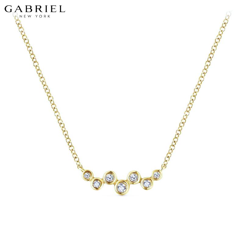 14KY 0.08ctw Natural Diamond Necklace